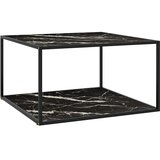 vidaXL Stolić za kavu crni s crnim mramornim staklom 90 x 90 x 50 cm | shoptok.hr