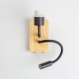  Brilagi - LED zidna lampa NUBILA WOOD 1xE27/25W/230V + LED/3W hrast/crna | Eponuda.com
