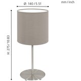 Eglo Pasteri stolna/1, e14, v275, nikl-mat/siva | shoptok.hr