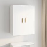 Maison Chic Viseča Stenska omarica - Zidna omarica bela 69,5x34x90 cm iu750, (22063304) | Shoptok.si