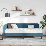  Kutni okvir kreveta Plava 90 x 200 cm Baršun | Eponuda.com