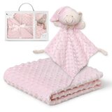 Interbaby set dekica Bubble i tješlica Bear Roza Cijene