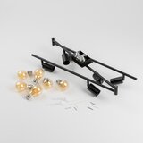  LED spot svetiljka 6xE27/6,5W/230V crna | Eponuda.com