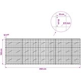  Gabion s žicom debljine 5 mm i mrežom 10x10 cm 450x10x150 cm | shoptok.hr