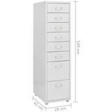 vidaXL mobilni ormarić za spise sivi 28 x 41 x 109 cm metalni | shoptok.hr