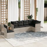 vidaXL 6-dijelni set vrtnih sofa od poliratana s jastucima svjetlosivi | shoptok.hr