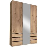 MID.YOU omara s klasičnimi vrati, srebrne barve, barve hrasta | Shoptok.si
