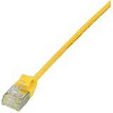 Logilink CQ9017S RJ45 omrežni kabel CAT6a U/FTP 0.3 m rumena izjemno tanek, ognjevaren, prilagodljiv, zaščita iz folije, brez halogena, z zaščitnim za, (20416832) | Shoptok.si
