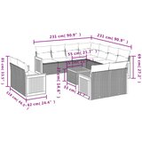  12-dijelni set vrtnih sofa od poliratana s jastucima sivi | shoptok.hr