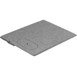 Podloga za miš MULTI PAD sa bežičnim punjačem 15W – RPET/ držač za telefon i olovke/ siva