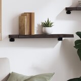  Zidna polica tamnosmeđa 60x20x4 cm od obrađene hrastovine | shoptok.hr