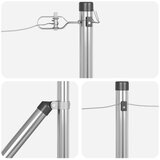  Stebri za ograjo s konico 52 kosov Ø32 mm 120 cm Galvanizirano jeklo | Shoptok.si