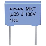 TDK MKT-folijski kondenzator, radijalno ožičen 2.2 µF 63 V/DC 10 % 7.5 mm (D x Š x V) 10 x 6 x 12 mm Epcos B32520-C225-K 1 kos | Eponuda.ba