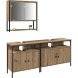 vidaXL 3-delni set kopalniškega pohištva Artisan Oak Inženirski les | Shoptok.si