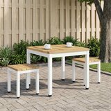  Stolić za kavu Bijela 50 x 48,5 x 36 cm Čvrsto drvo akacije | shoptok.hr