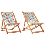  Sklopive stolice za plažu od tkanine 2 kom višebojne | shoptok.hr