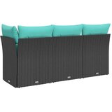  Vrtni kauč s jastukom Crna 172 x 62 x 69 cm Poli ratan | shoptok.hr