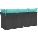  Vrtni kavč z blazino Črna 172 x 62 x 69 cm Poly ratan, (5000134838) | Shoptok.si