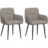  Trpezarijske stolice 2 pcs Umetnička suknja koža Svjetlosiva | shoptok.hr