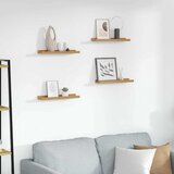  Polica na zidu Zidne 4 pcs Bež 40 x 9 x 3 cm Konstruirano drvo | shoptok.hr