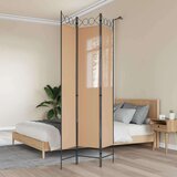  3-panelni pregradni zid Bež 120 x 220 cm Tkanina - Bež 120 x 220 cm | shoptok.hr