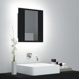 vidaXL LED kopalniška omarica z ogledalom črna 40x12x45 cm Cene