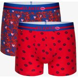 Atlantic Men's Boxers 2Pack - Blue/Red