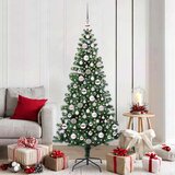 vidaXL Umjetna preddekorirana božićna jelka med 300 LED Zelena 180 cm | Shoptok.si