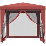  za zabave s 4 mrežasta bočna zida crveni 2,5 x 2,5 m HDPE | Eponuda.com