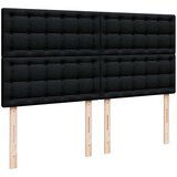 vidaXL Otomanski posteljni okvir z vzmetnico črn 160x200 cm blago | Shoptok.si