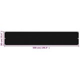 Balkonski zastor crni 90 x 500 cm HDPE | Shoptok.si