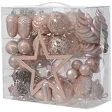 Novogodišnji ukrasi za jelku sa zvezdom/ set 60/1 pink