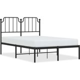 Metalni okvir za krevet s uzglavljem crni 120x200 cm | shoptok.hr