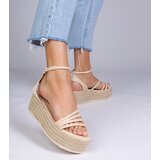 D/CEO marka niezdefiniowana Beige platform espadrille sandals Panola | Shoptok.si