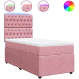 Box spring krevet s madracem ružičasti 80 x 200 cm baršunasti | shoptok.hr