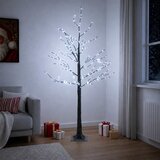  Snježno LED božićno drvce Smeđa 22 x 22 x 150 cm Plastika | shoptok.hr