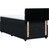 vidaXL box spring krevet s madracem crni 90x190 cm baršunasti | shoptok.hr