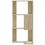 vidaXL Kotna knjižna omara 3-nadstropna sonoma hrast 50x50x102 cm Cene
