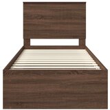  Okvir za krevet s uzglavljem Smeđi hrast 90 x 200 cm | shoptok.hr