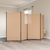  4-panelni pregradni zid Bež 346 x 180 cm Tkanina Cijene