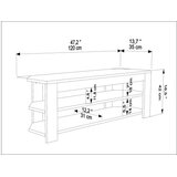 Hanah home Hanah Kućna TV komoda Rita, 120x42x35 cm, Hrast | Eponuda.ba