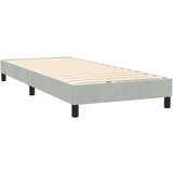 Box Spring krevet s madracem svijetlo sivi 80x210 cm baršun | shoptok.hr