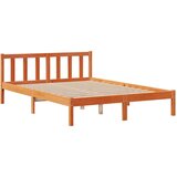 vidaXL Knjižna postelja brez vzmetnice vošč. rjava 160x200 cm borovina | Shoptok.si