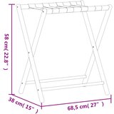  Stalak za prtljagu crni 68,5 x 38 x 58 cm od bambusa | shoptok.hr