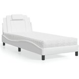  The Living Store Postelja z vzmetnico bela 90x190 cm umetno usnje - Postelja, (21497636) | Shoptok.si