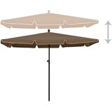  Vrtni suncobran sa šipkom 210 x 140 cm smeđe-sivi | shoptok.hr