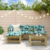 The Living Store Vrtna garnitura 5-delna z blazinami impregnirana trdna borovina - Vrtna Sedežna Garnitura, (21478109) | Shoptok.si