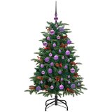 vidaXL Umestno božično drevo Zelena 120 cm PVC, kovina in plastika | Shoptok.si