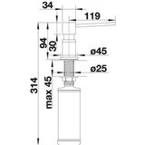 Blanco dozer lato s - alumetalik