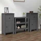  Komode 2 kom sive 40x35x80 cm od masivne borovine | shoptok.hr